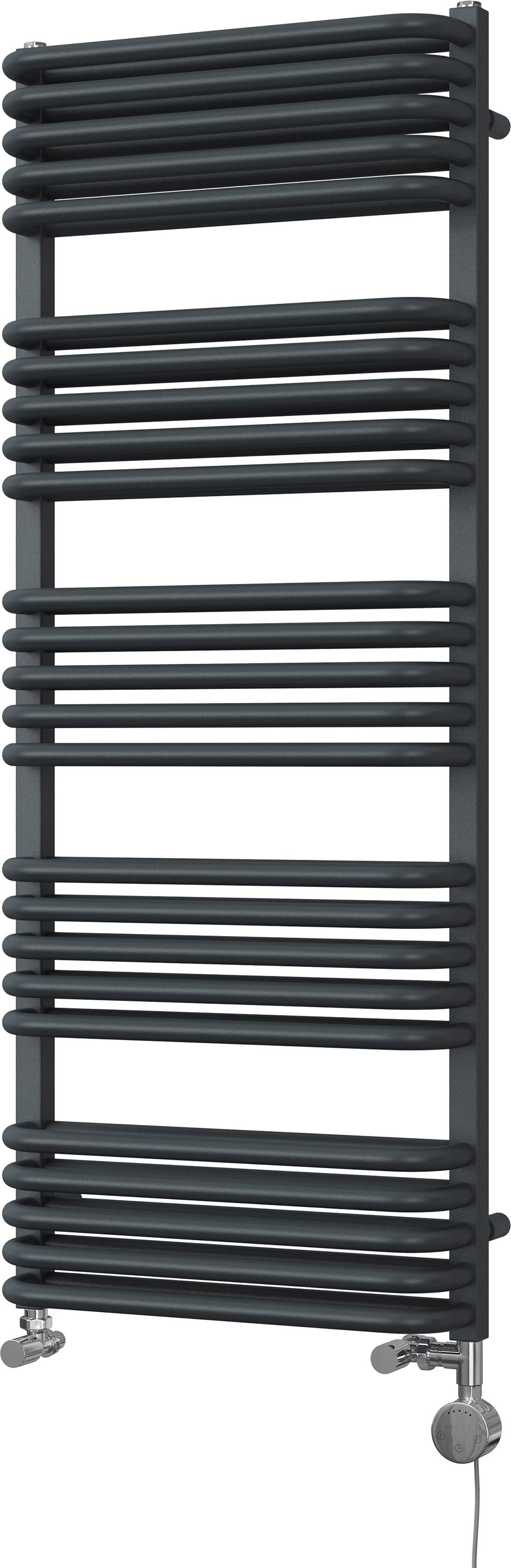 Crossmoor - Anthracite Dual Fuel Towel Rail H1269mm x W500mm Thermostatic