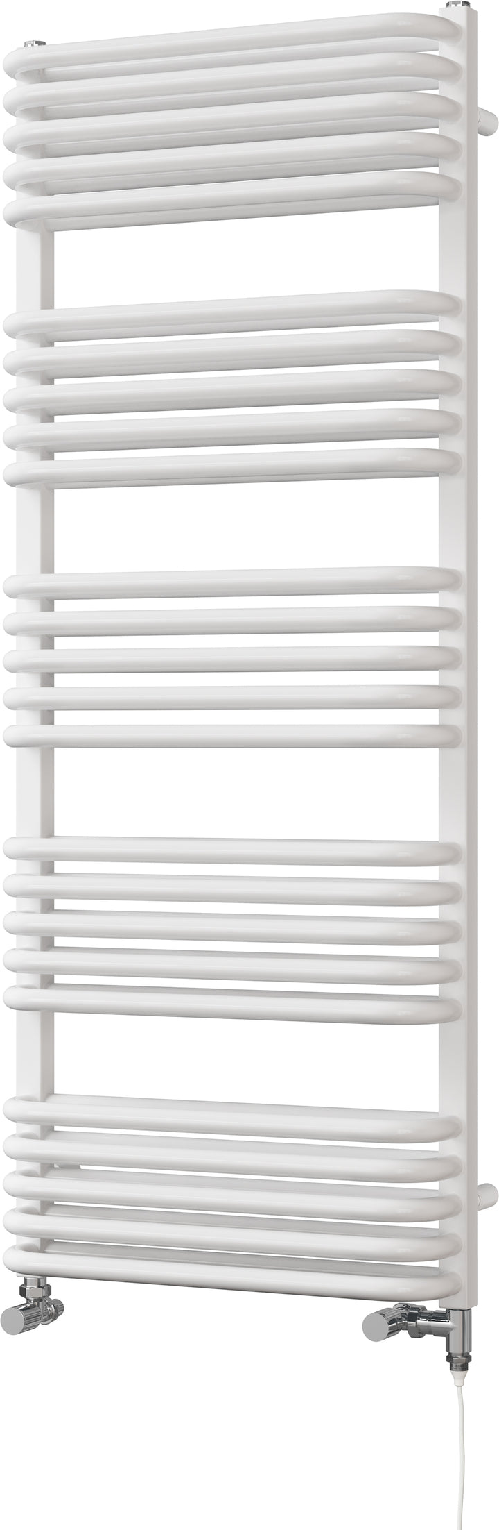 Crossmoor - White Dual Fuel Towel Rail H1269mm x W500mm Standard