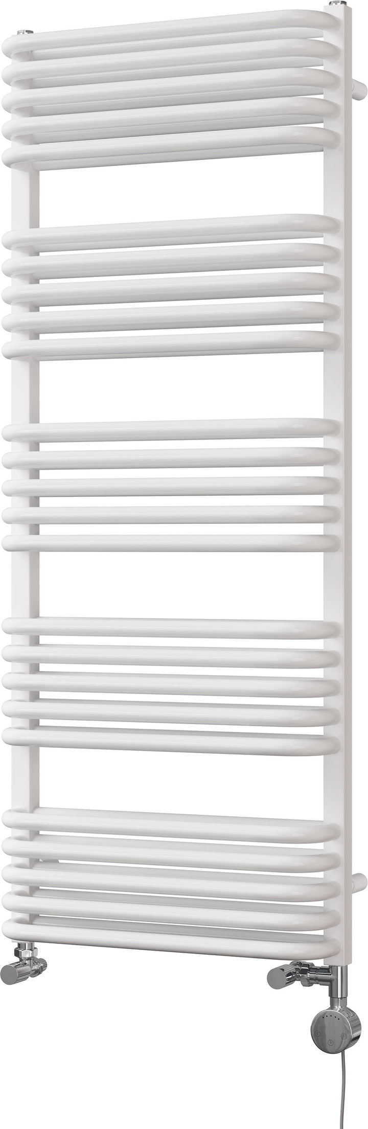 Crossmoor - White Dual Fuel Towel Rail H1269mm x W500mm Thermostatic