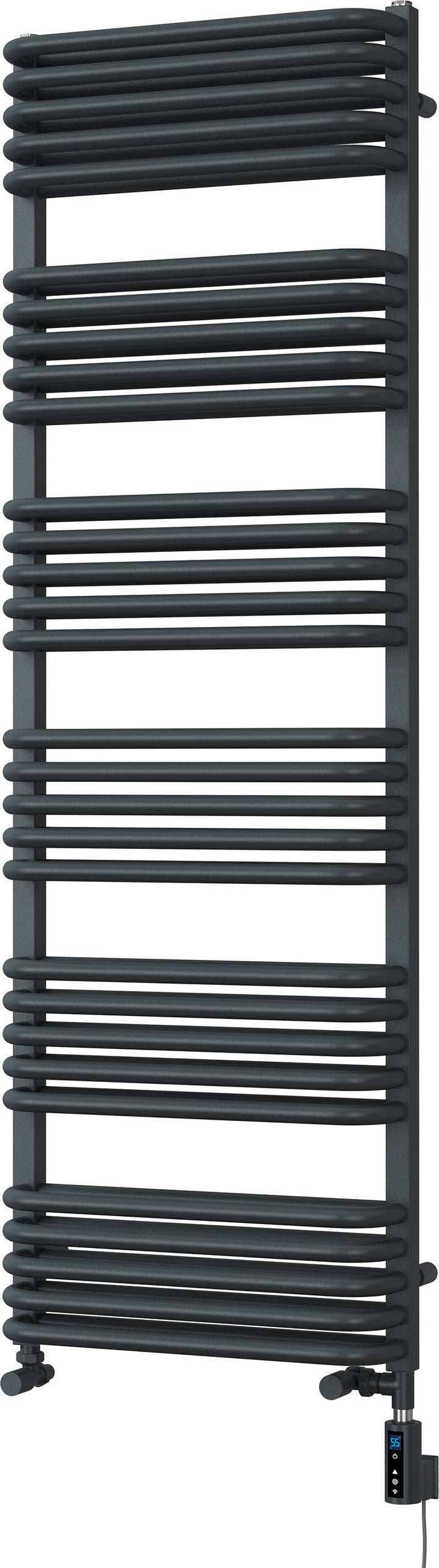 Crossmoor - Anthracite Dual Fuel Towel Rail H1533mm x W500mm Thermostatic WIFI