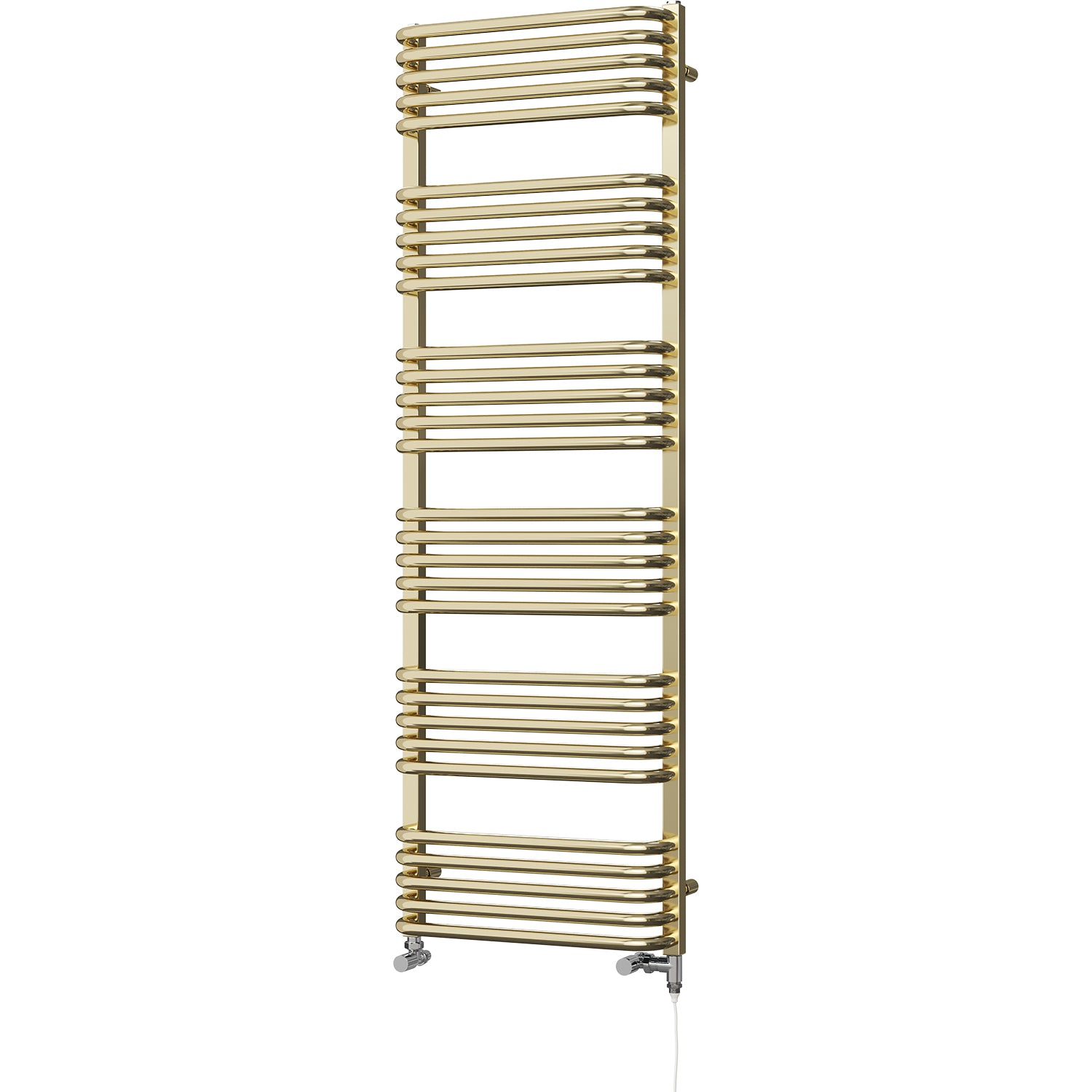 Crossmoor - Polished Brass Dual Fuel Towel Rail H1533mm x W500mm Standard