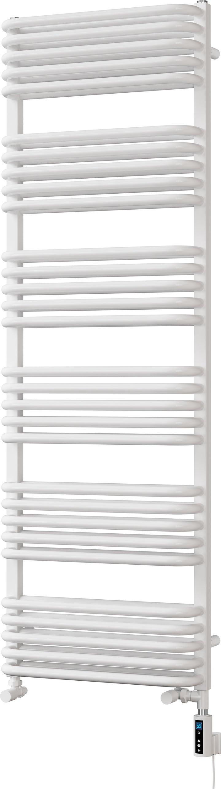 Crossmoor - White Dual Fuel Towel Rail H1533mm x W500mm Thermostatic WIFI
