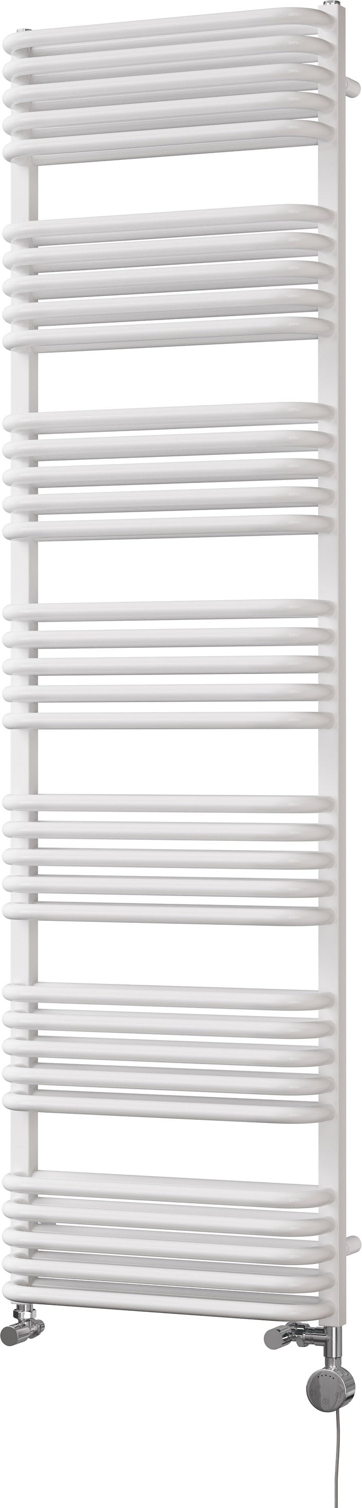 Crossmoor - White Dual Fuel Towel Rail H1800mm x W500mm Thermostatic