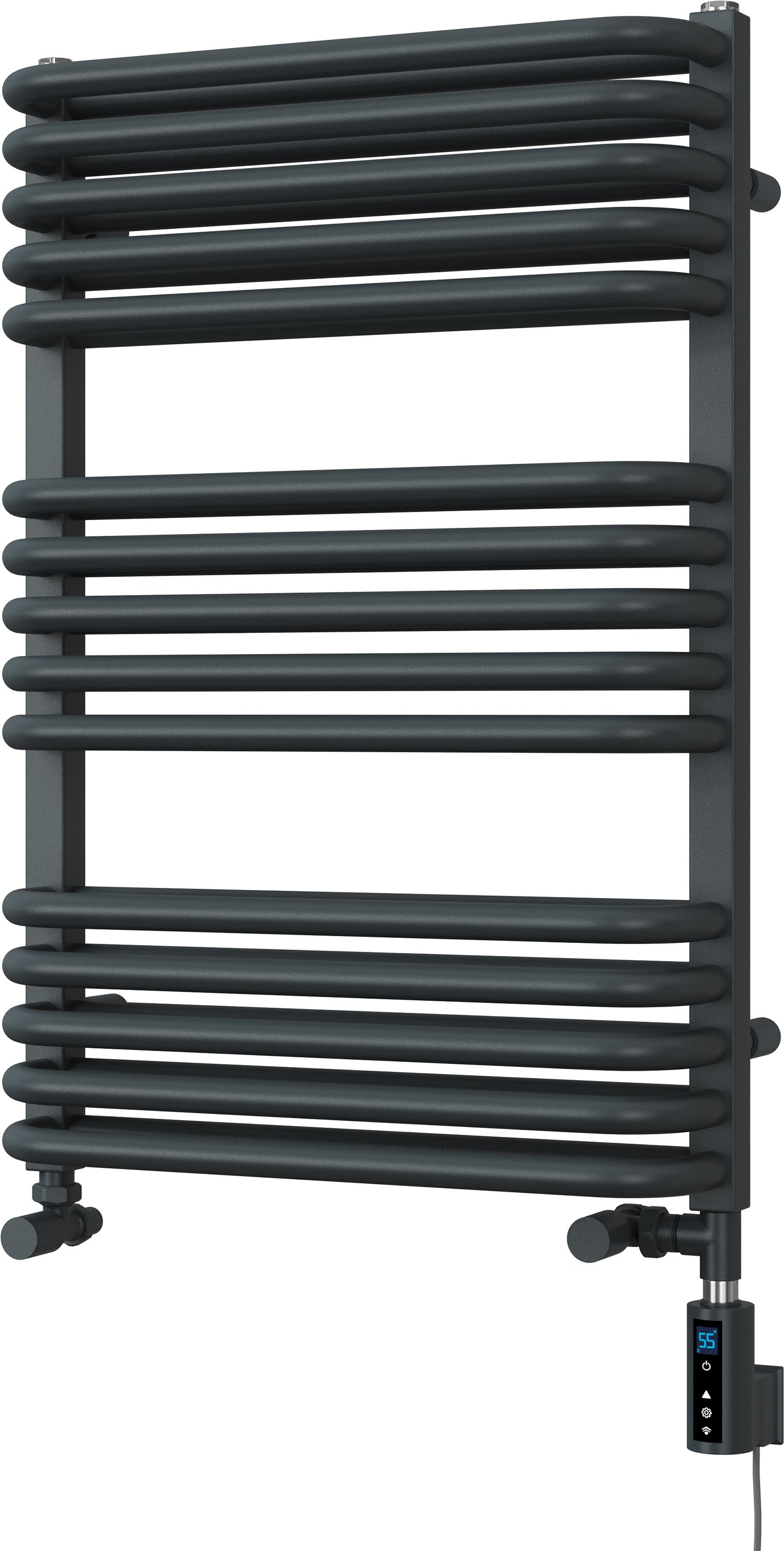 Crossmoor - Anthracite Dual Fuel Towel Rail H736mm x W500mm Thermostatic WIFI