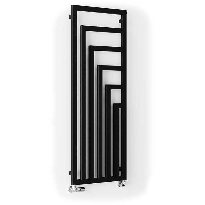 Angus - Black Vertical Radiator H1460mm x W520mm Single Panel