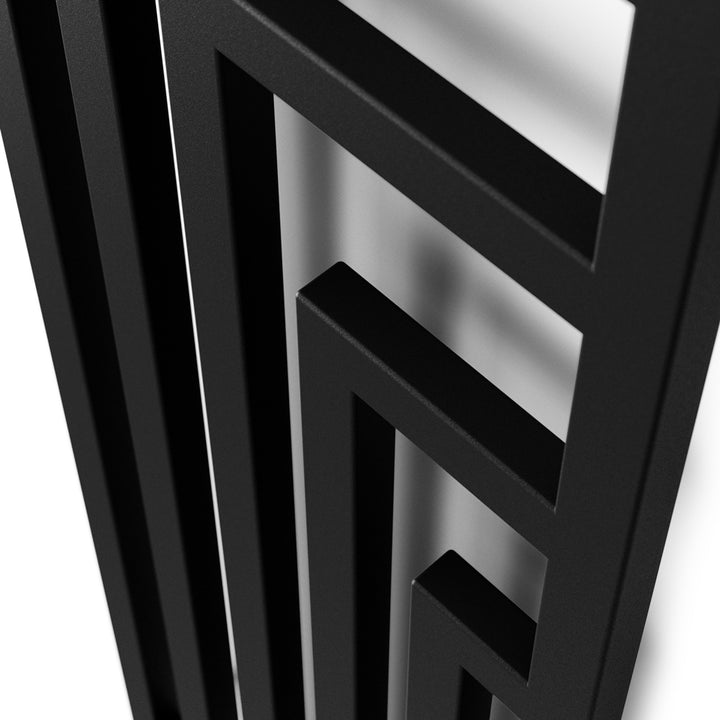 Angus - Black Vertical Radiator H1300mm x W440mm Single Panel