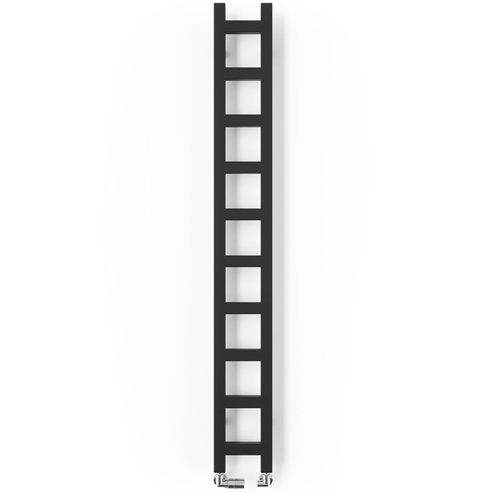 Easy - Black Towel Radiator - H1600mm x W200mm