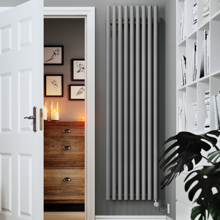 Rolo-Room - Salt & Pepper Vertical Electric Radiator H1800mm x W480mm 1000w Thermostatic