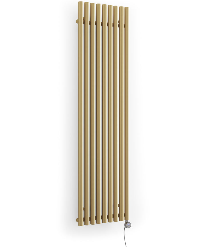 Rolo-Room - Brass Vertical Electric Radiator H1800mm x W480mm 1000w Thermostatic