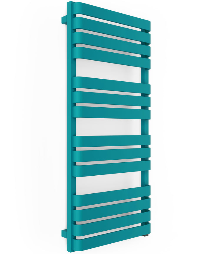 Warp T One - Teal Electric Towel Rail H1110mm x W500mm 600w Thermostatic