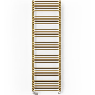 Alex matt brass towel radiator, 1580mm high x 500mm wide
