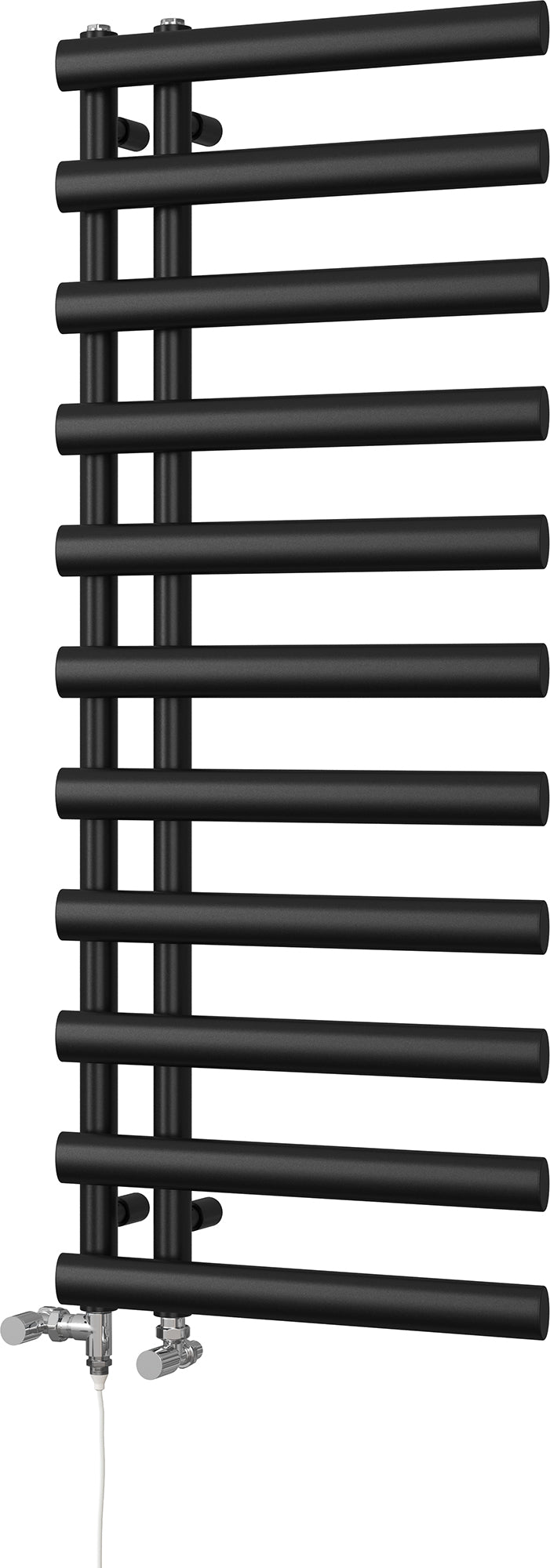 Elyan - Black Dual Fuel Towel Rail H1238mm x W500mm Standard