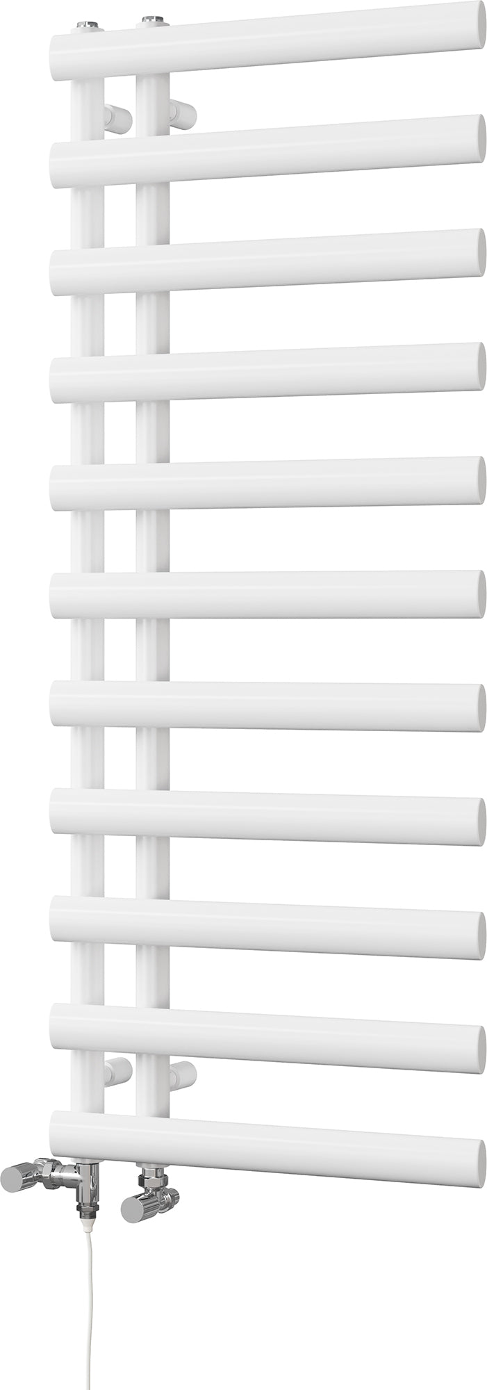 Elyan - White Dual Fuel Towel Rail H1238mm x W500mm Standard