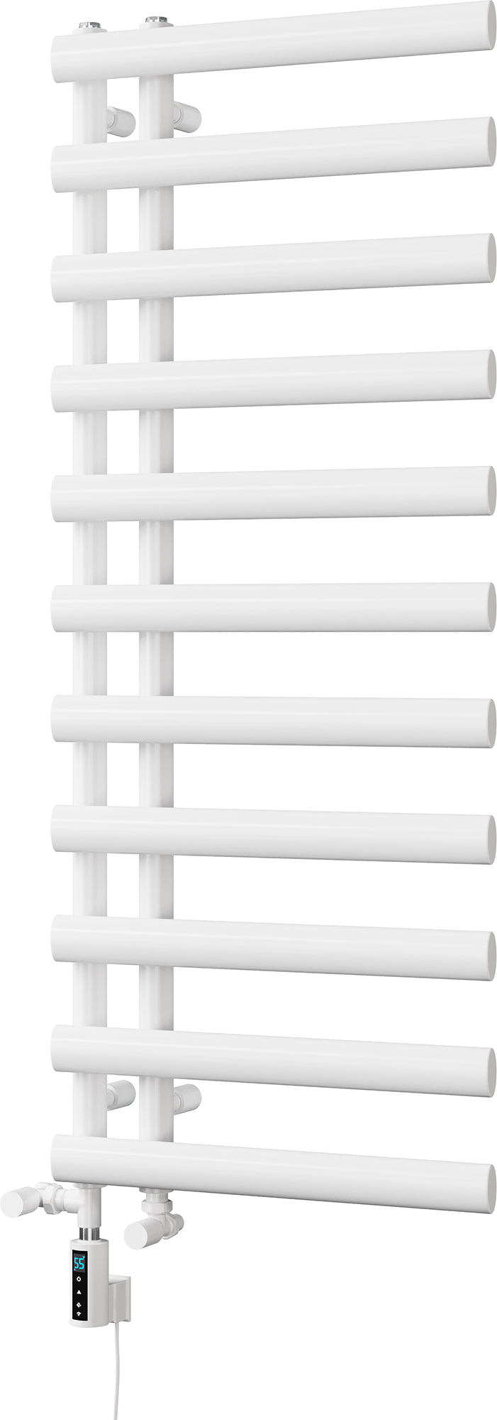 Elyan - White Dual Fuel Towel Rail H1238mm x W500mm Thermostatic WIFI
