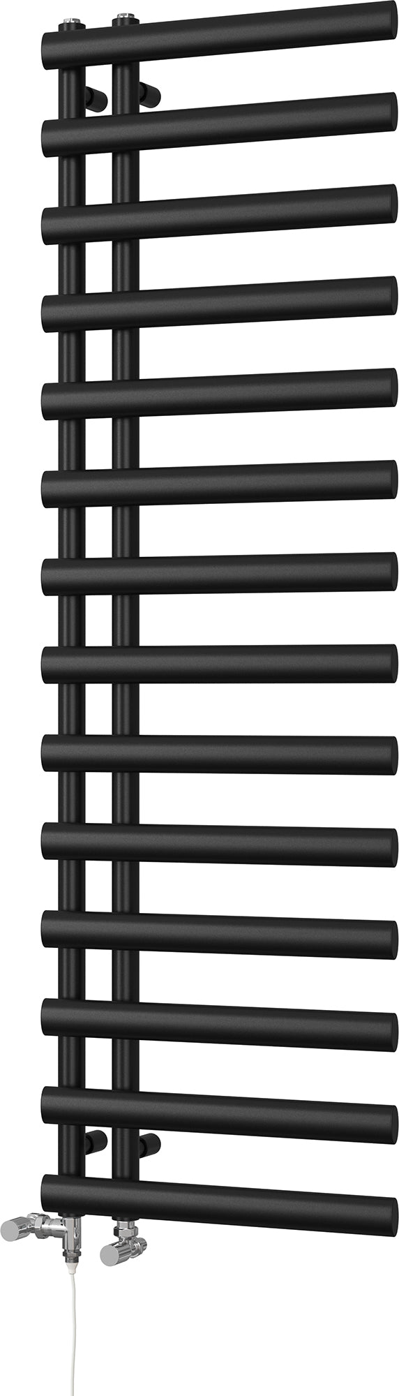 Elyan - Black Dual Fuel Towel Rail H1592mm x W500mm Standard