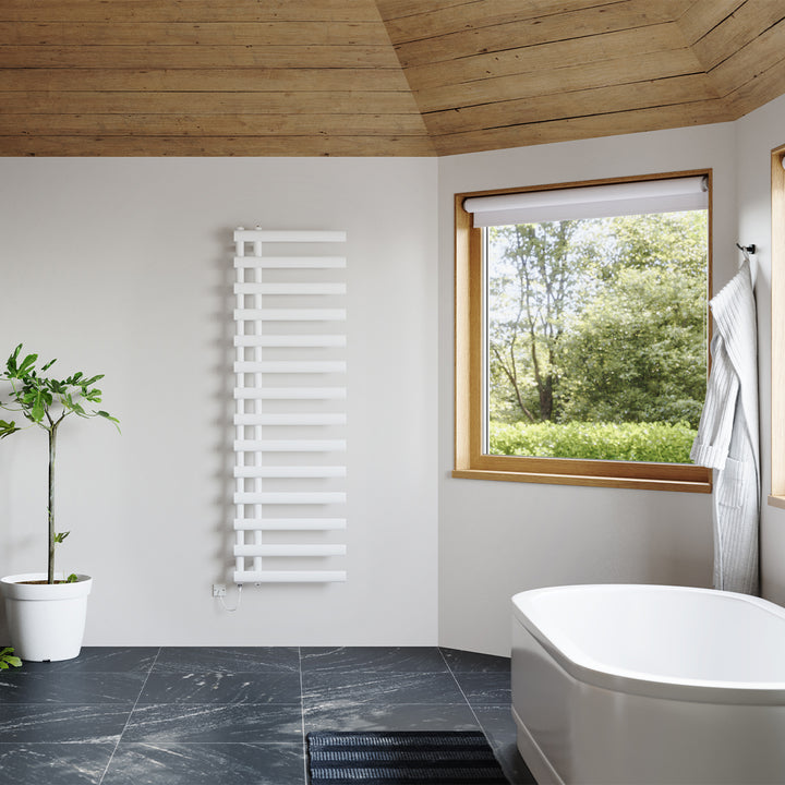 Elyan - White Electric Towel Rail H1592mm x W500mm 700w Standard