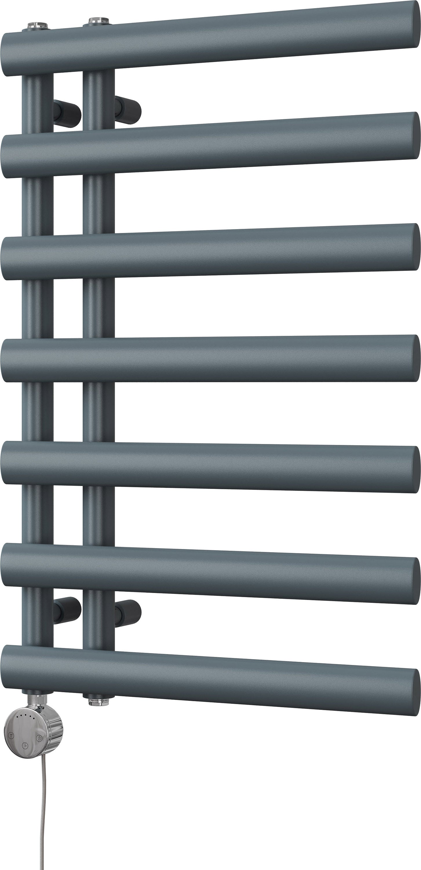 Elyan - Anthracite Electric Towel Rail H766mm x W500mm 300w Thermostatic