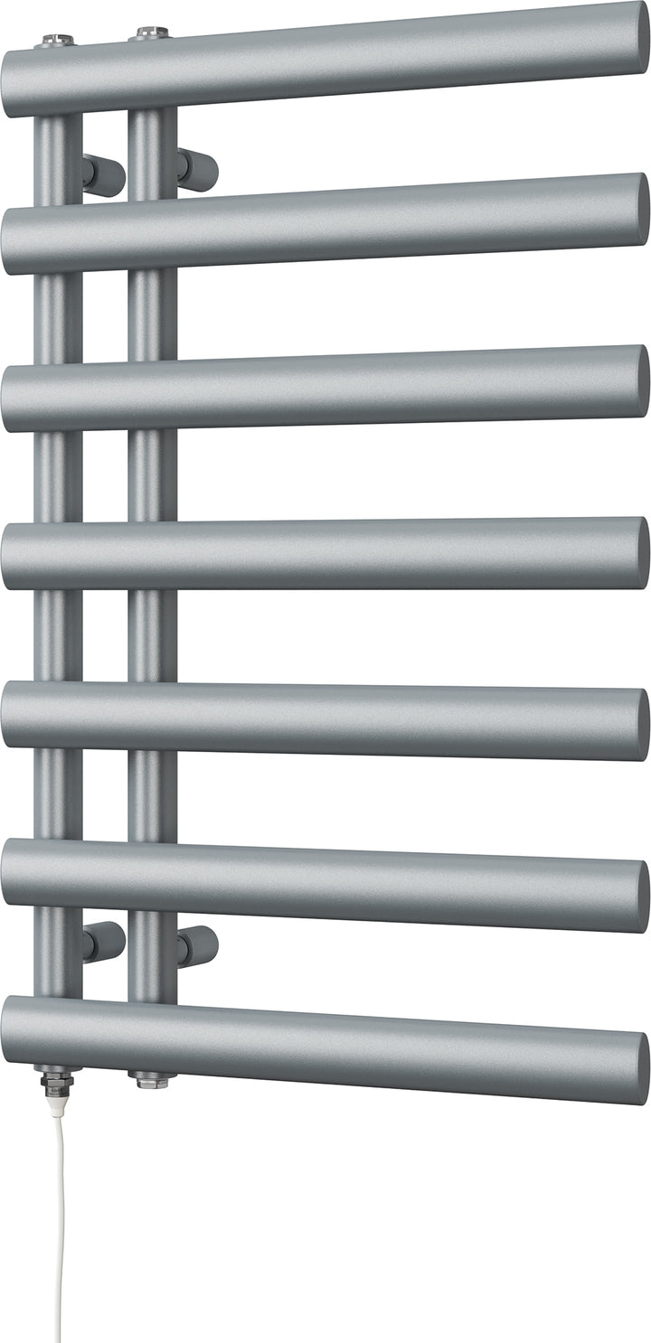 Elyan - Silver Electric Towel Rail H766mm x W500mm 300w Standard