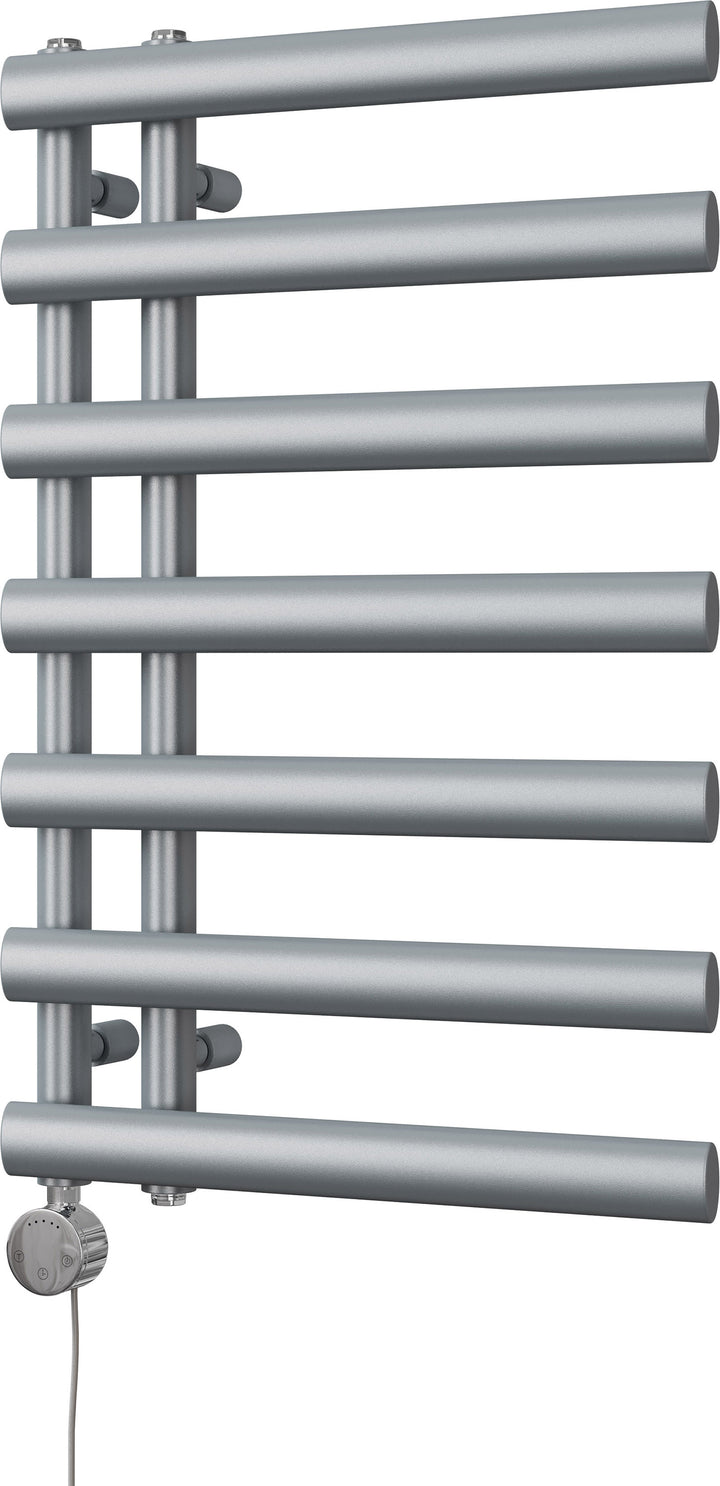 Elyan - Silver Electric Towel Rail H766mm x W500mm 300w Thermostatic