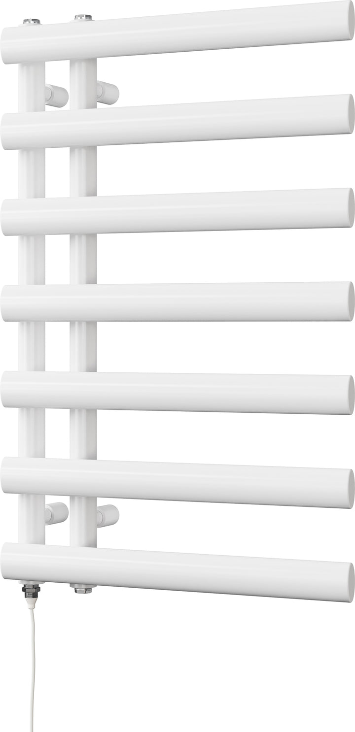 Elyan - White Electric Towel Rail H766mm x W500mm 300w Standard