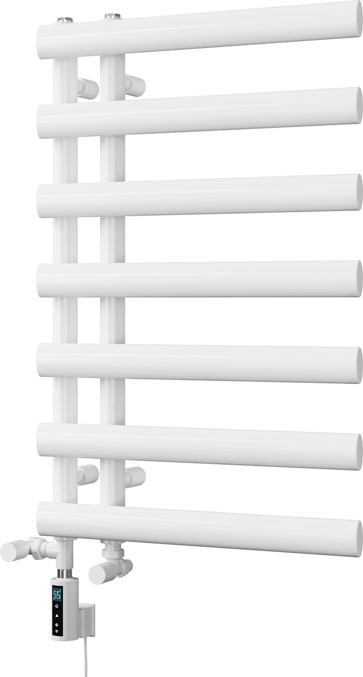Elyan - White Dual Fuel Towel Rail H766mm x W500mm Thermostatic WIFI