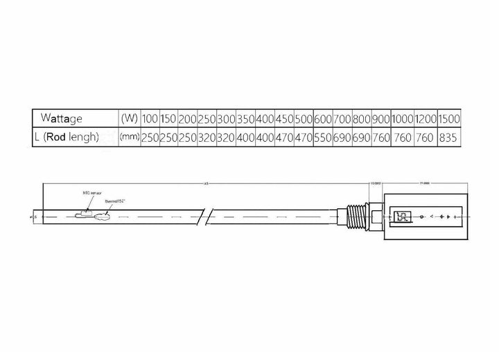 INOW+ - Chrome Heating Element 500w Thermostatic WIFI