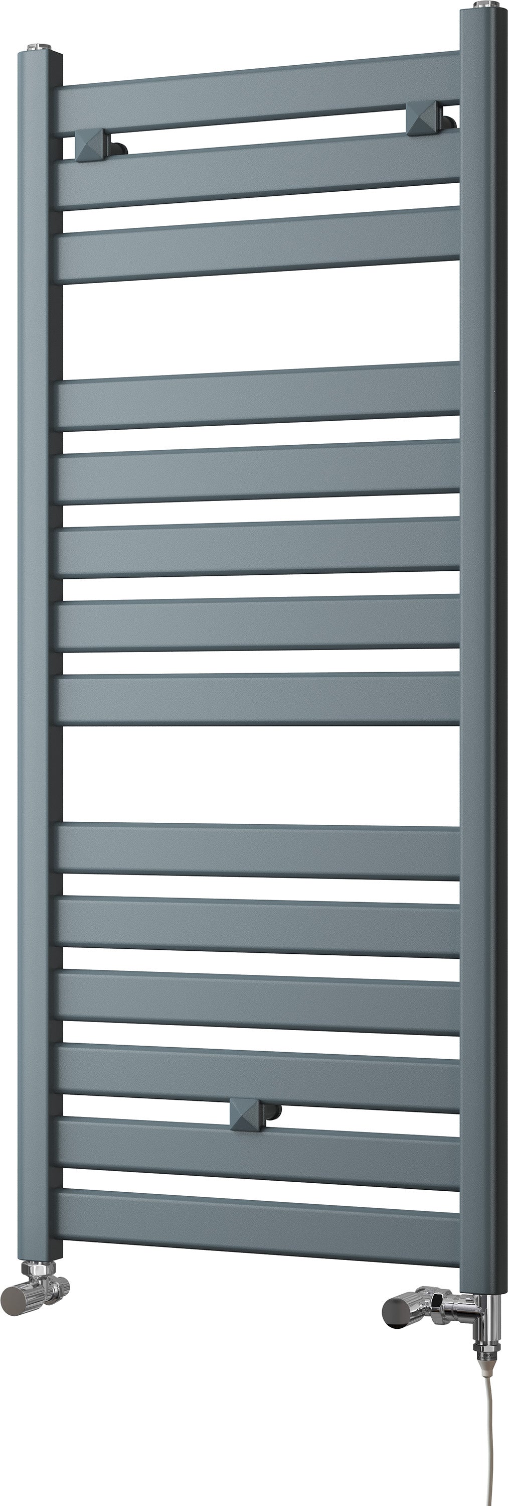 Capri - Anthracite Dual Fuel Towel Rail H1147mm x W500mm Standard - Straight