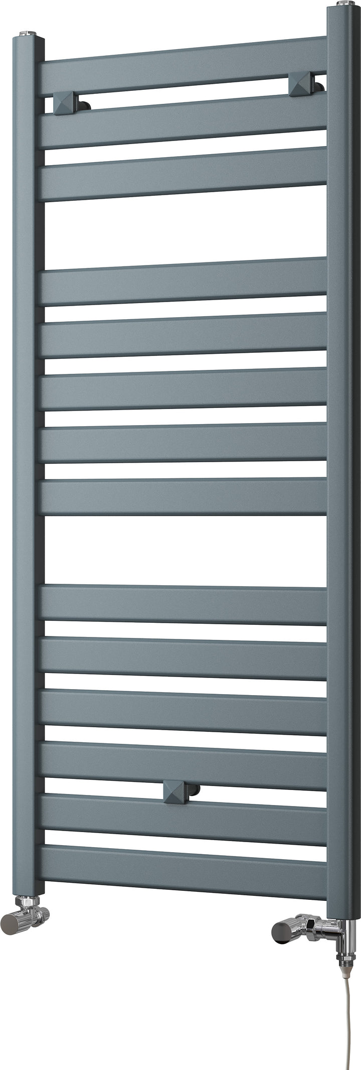 Capri - Anthracite Dual Fuel Towel Rail H1147mm x W500mm Standard - Straight