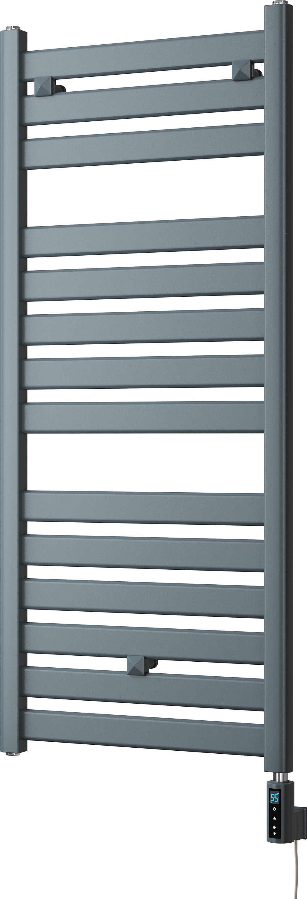 Capri - Anthracite Electric Towel Rail H1147mm x W500mm Straight 600w Thermostatic WIFI