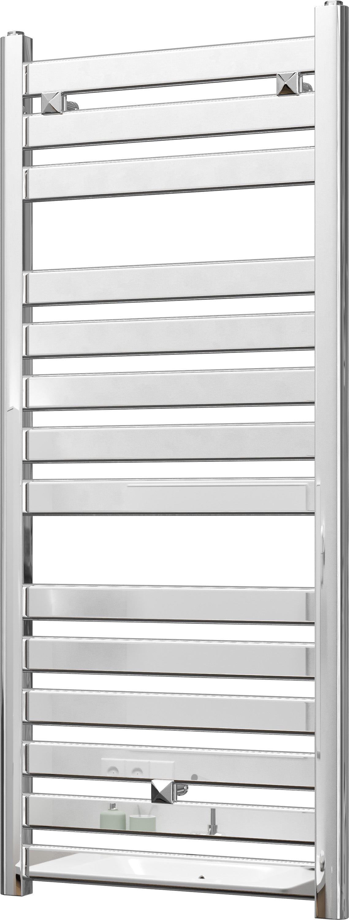 Capri - Chrome Towel Radiator - H1147mm x W500mm - Straight