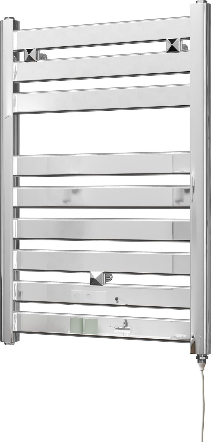 Capri - Chrome Electric Towel Rail H719mm x W500mm Straight 200w Standard