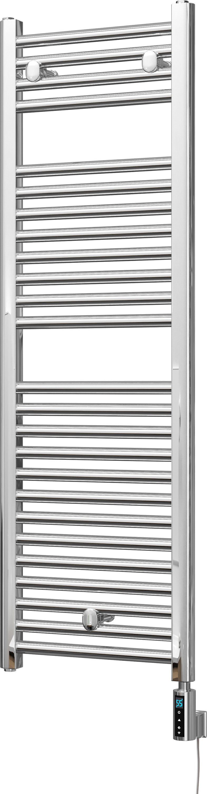Roma - Chrome Electric Towel Rail H1230mm x W400mm Straight 300w Thermostatic WIFI