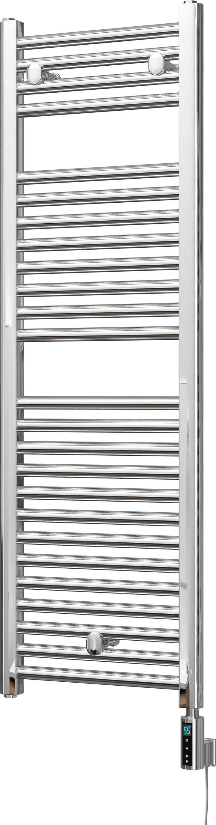 Roma - Chrome Electric Towel Rail H1230mm x W400mm Straight 300w Thermostatic WIFI