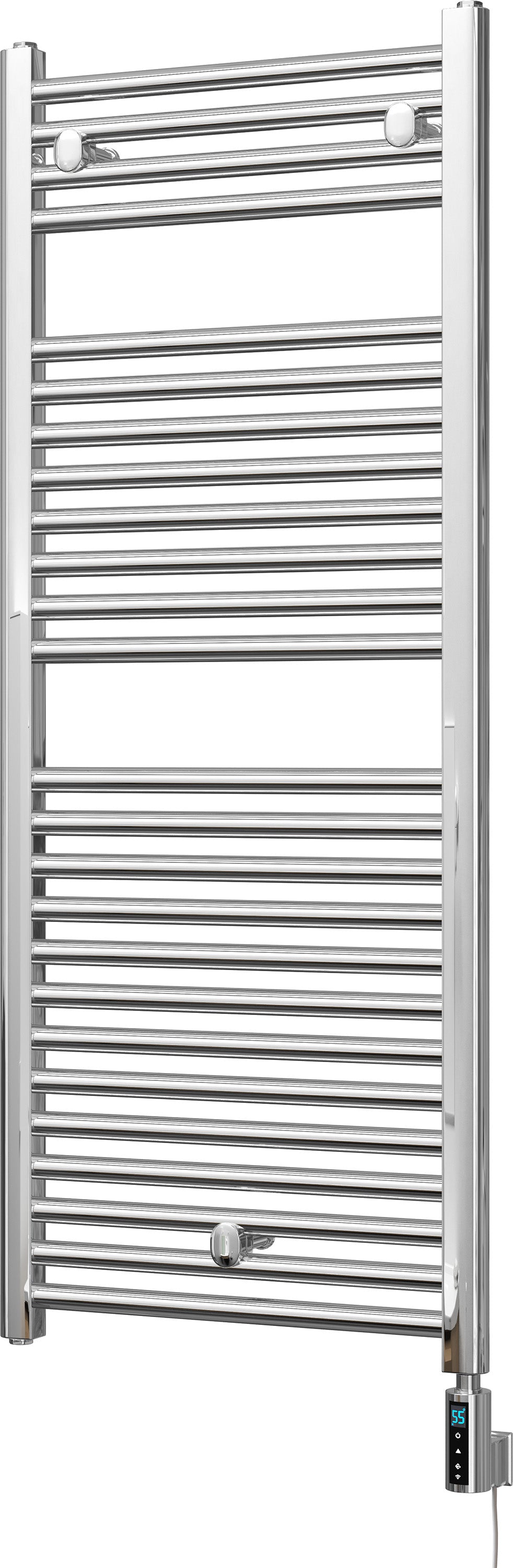 Roma - Chrome Electric Towel Rail H1230mm x W500mm Straight 300w Thermostatic WIFI