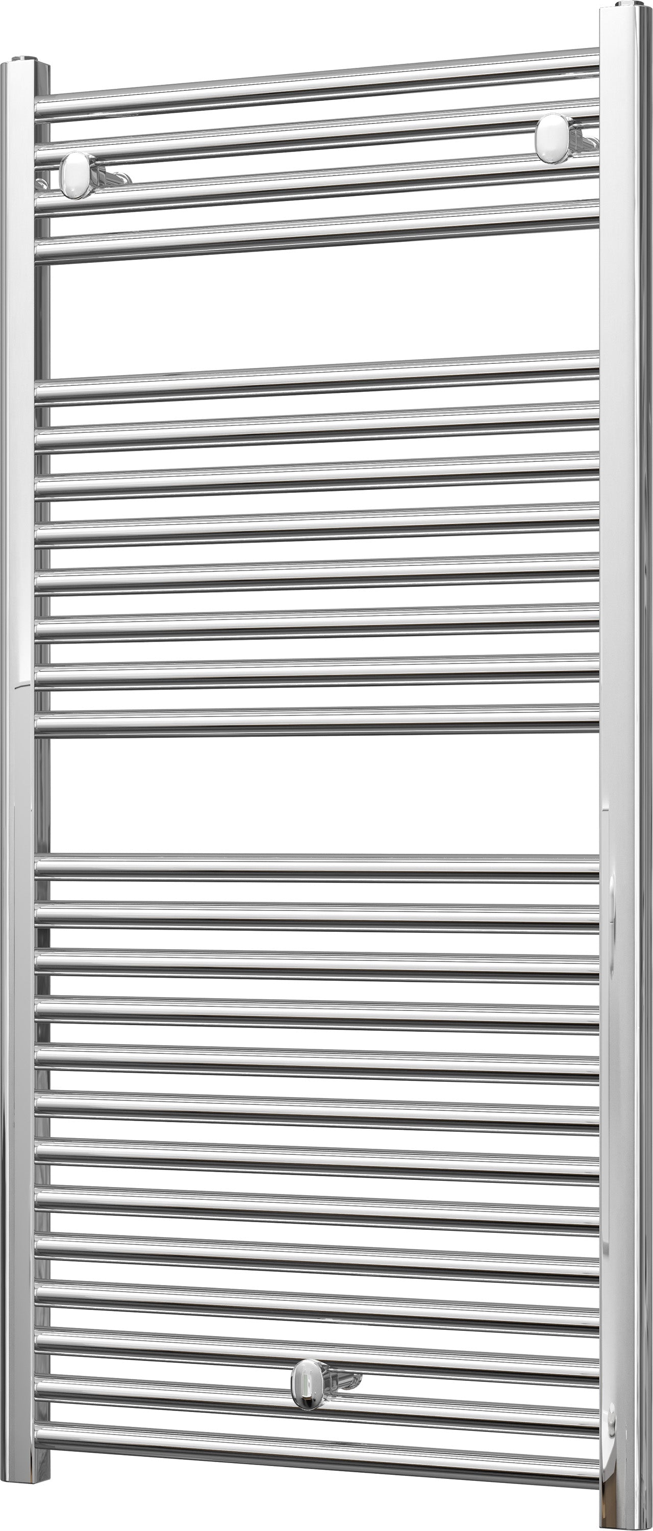 Roma - Chrome Heated Towel Rail - H1230mm x W600mm