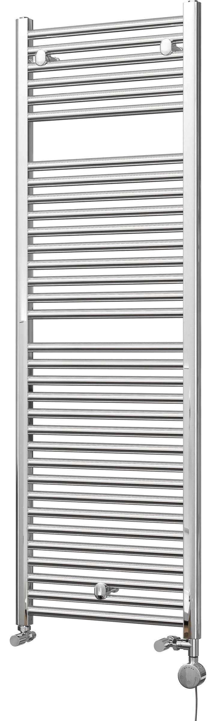 Roma - Chrome Dual Fuel Towel Rail H1512mm x W500mm Thermostatic - Straight