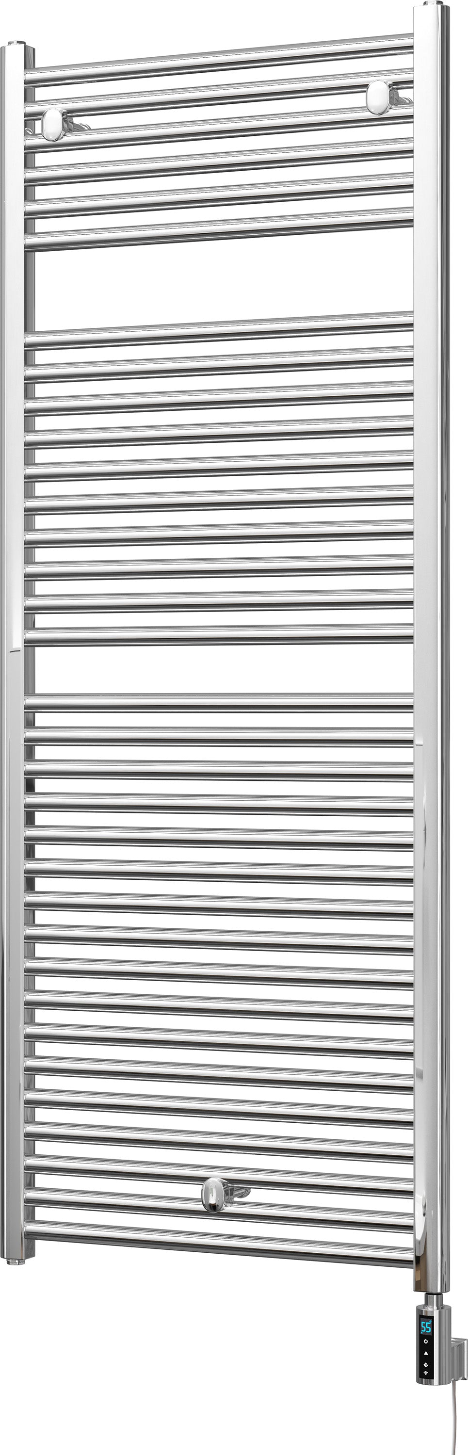 Roma - Chrome Electric Towel Rail H1512mm x W600mm Straight 600w Thermostatic WIFI