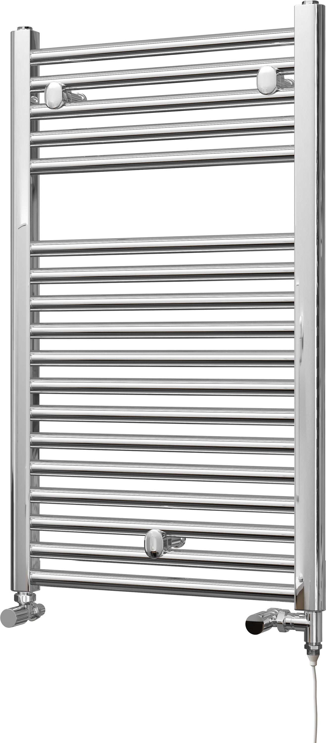 Roma - Chrome Dual Fuel Towel Rail H842mm x W500mm Standard - Straight