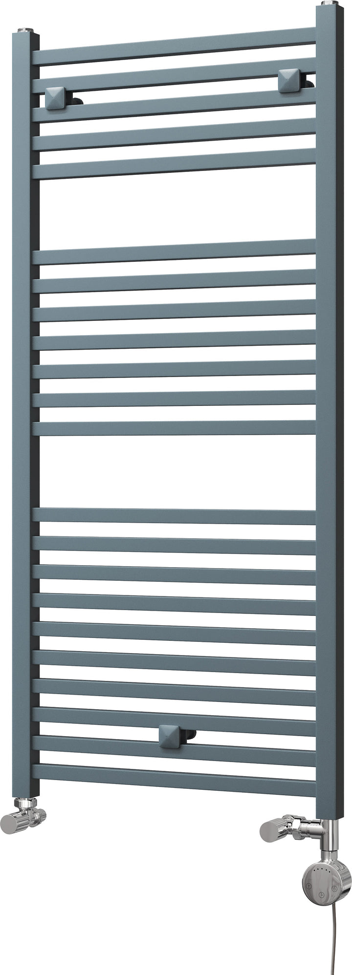 Todi - Anthracite Dual Fuel Towel Rail H1110mm x W500mm Thermostatic - Straight