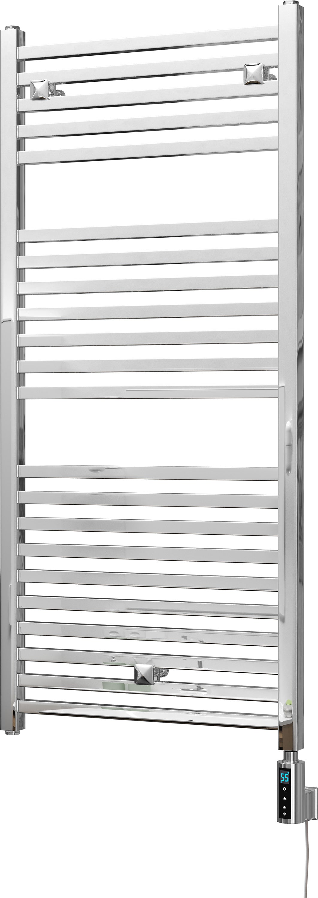 Todi - Chrome Electric Towel Rail H1110mm x W500mm Straight 300w Thermostatic WIFI