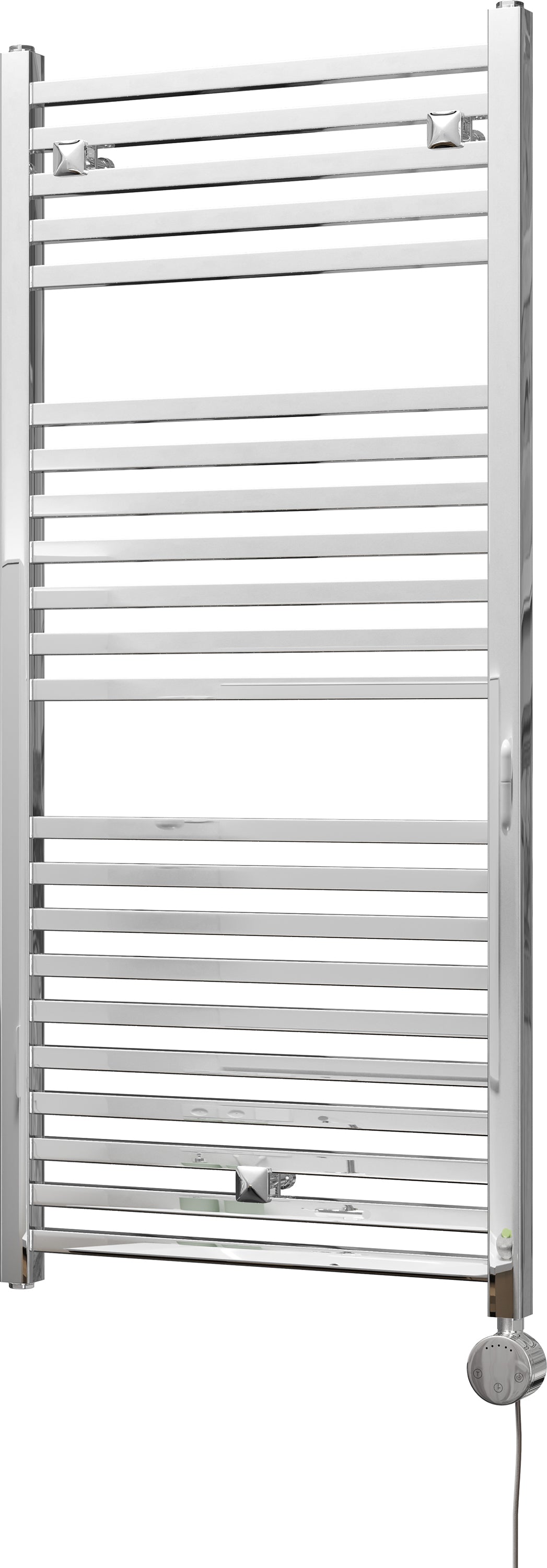 Todi - Chrome Electric Towel Rail H1110mm x W500mm Straight 300w Thermostatic