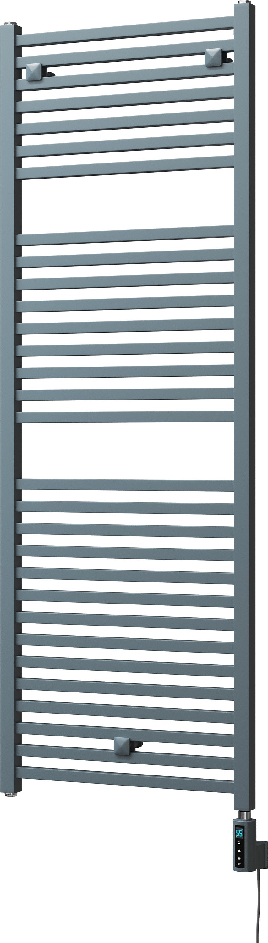 Todi - Anthracite Electric Towel Rail H1420mm x W500mm Straight 600w Thermostatic WIFI