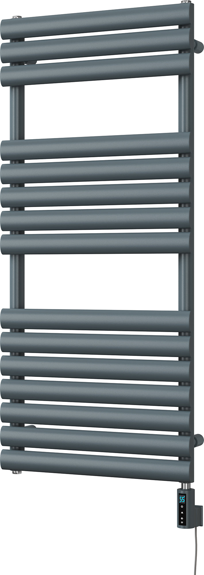 Omeara - Anthracite Electric Towel Rail H1120mm x W500mm 600w Thermostatic WIFI