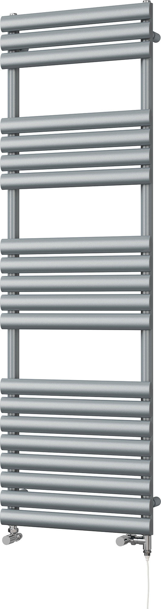Omeara - Silver Dual Fuel Towel Rail H1595mm x W500mm Standard