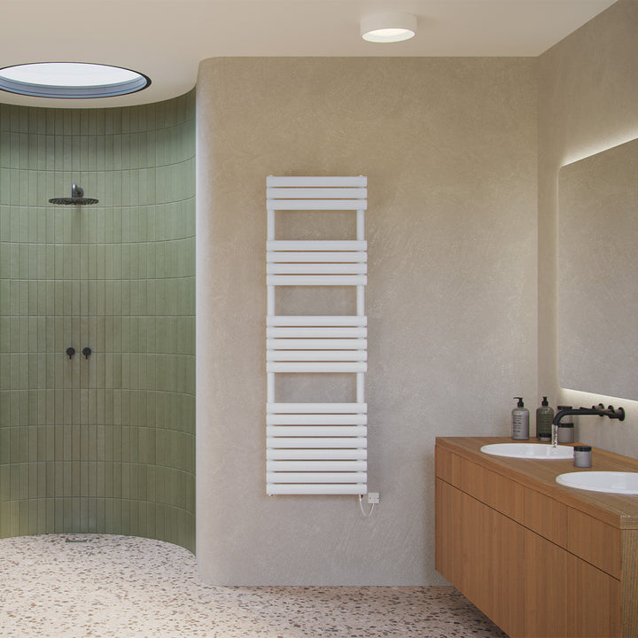 Omeara - White Electric Towel Rail H1595mm x W500mm 600w Standard