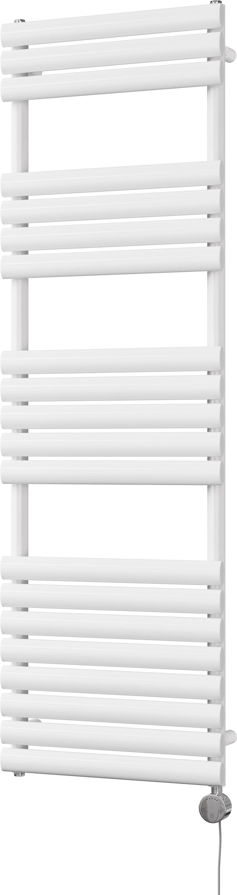Omeara - White Electric Towel Rail H1595mm x W500mm 600w Thermostatic
