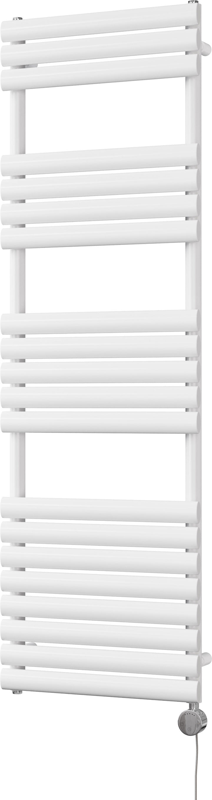 Omeara - White Electric Towel Rail H1595mm x W500mm 600w Thermostatic