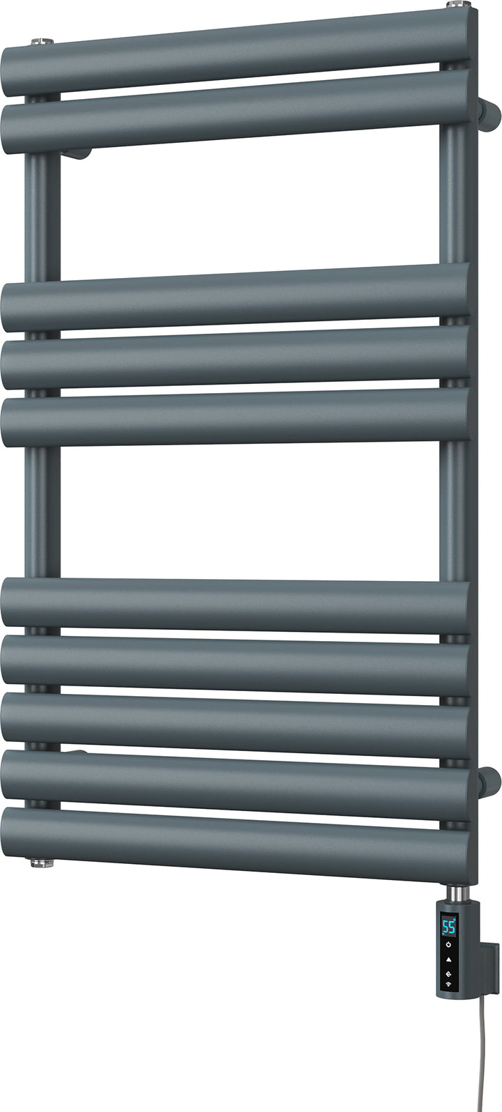 Omeara - Anthracite Electric Towel Rail H825mm x W500mm 300w Thermostatic WIFI