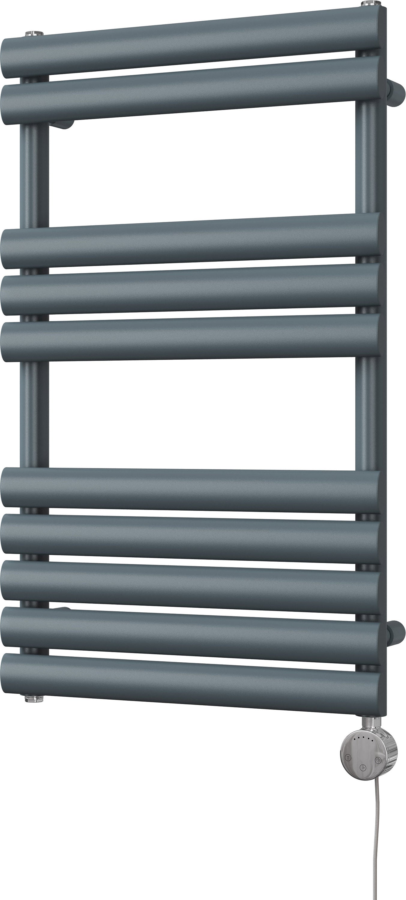 Omeara - Anthracite Electric Towel Rail H825mm x W500mm 300w Thermostatic