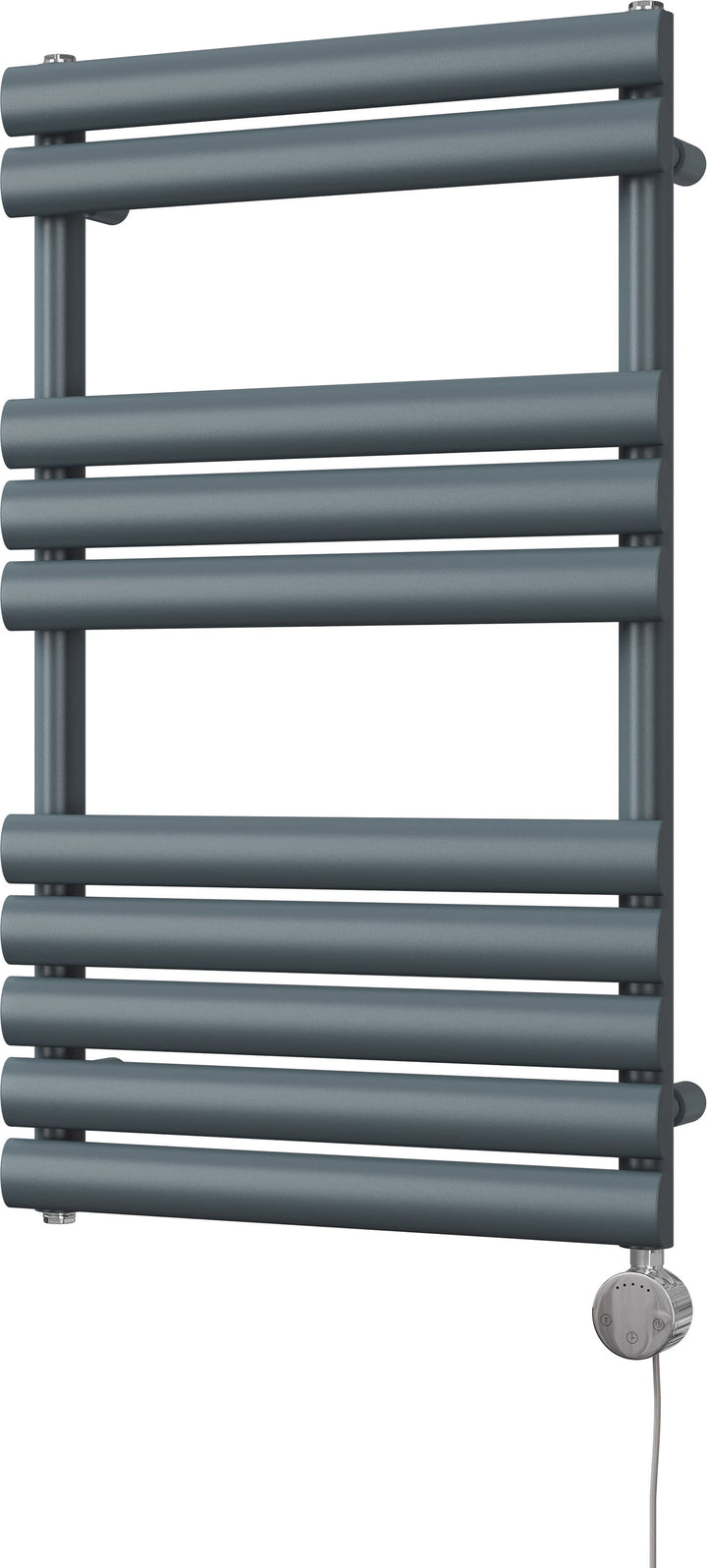 Omeara - Anthracite Electric Towel Rail H825mm x W500mm 300w Thermostatic